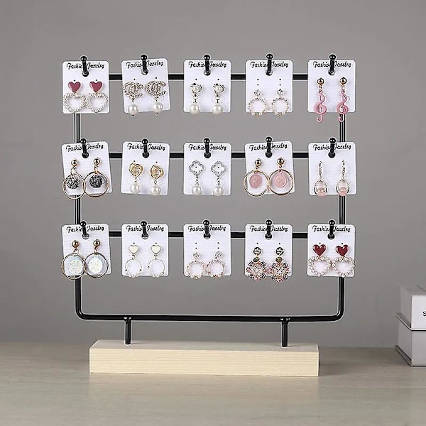 Örhängen smycken display stativ vit krok upp smycken arrangör rack hållare aktivitet halsband ring display stativ butik dekor present