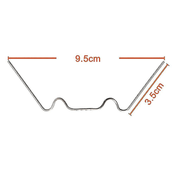 100 st rostfria glasklämmor, W-typ växthusklämma, för växthus
