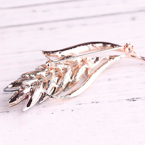 Rhinestone Vete Öra Brosch Pins för Kvinnor Kristall Rhinestone Blomma Broscher Pins Bröllop Fest Kavajslag Pins Elegant Klänning Tillbehör