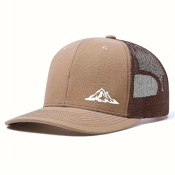 Dashan tryckt basebollkeps Richardson lätt böjd utomhus mesh solskydd andningsbar mesh keps Mountain Khaki
