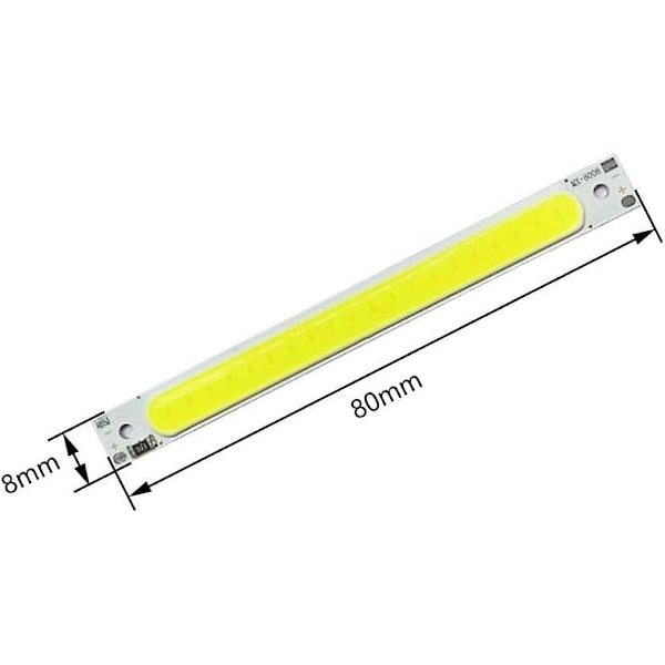 5 st DC 5V 3W COB LED-lampkort, LED-remsa vitt ljus 600mA 400lm 6500k för USB-touchdimmer