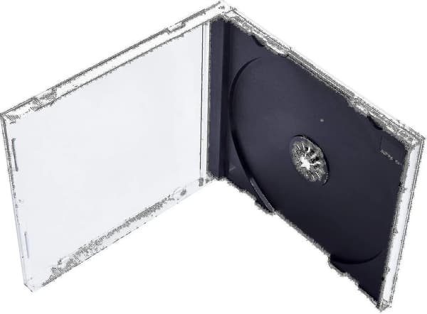 25 stk. Standard enkelt klar CD-etui med samlet sort bakke