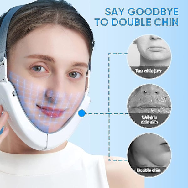 Dubbelhaka Reducer Maskin, Ems Ansiktslyft Maskin, Elektrisk V-face Shaping Beauty Belt, Stramande Ansiktsmassager