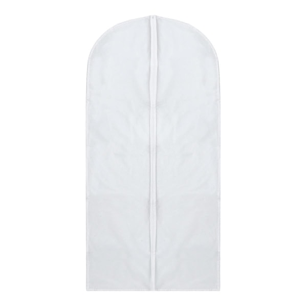 Gennemsigtigt støvdæksel til tøj Vandtæt beklædningspose dragt opbevaringsorganisering (med lynlås, hvid kant, 60*120 cm)