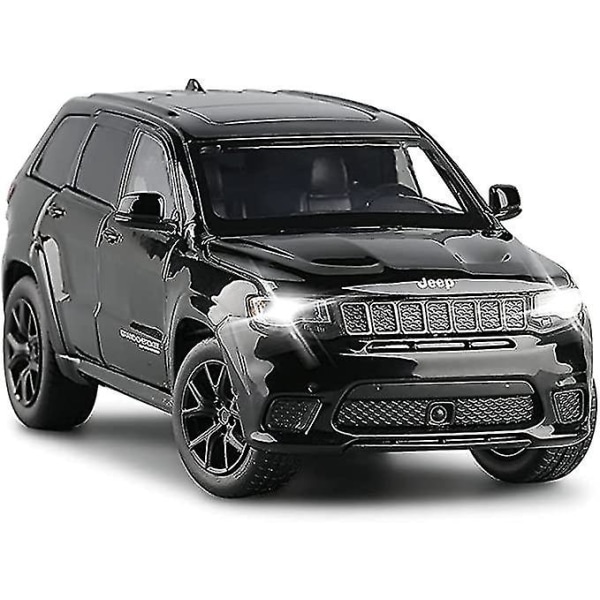 Grand Cherokee Trackhawk Toy Car Diecast Model Car 1/32 Scale Suv Vehicle Metal Zinc Alloy Casting, Light Sound, 4 Doors Open, Boys Toys Kids Birthday