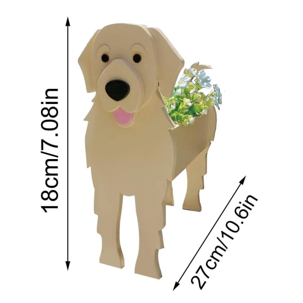 Sød hundepotteplante, dyreformet blomsterpotte til havedekorationer, hot