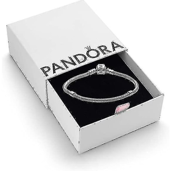 Pandora Moments kvinners Sterling Sølv Iconic Snake Chain Armbånd For Charms