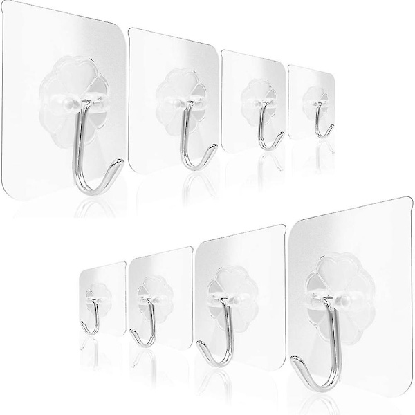 12-pack självhäftande sömlösa väggkrokar