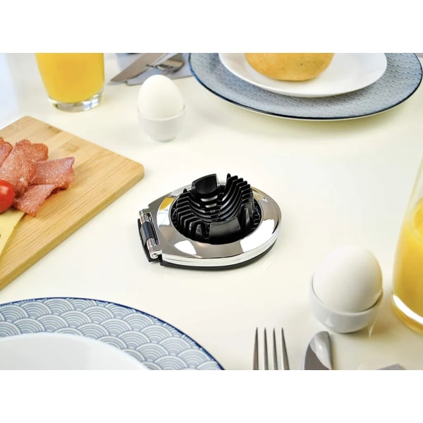 Äggskärare 2 i 1 av rostfritt stål (diskmaskinssäker) | mozzarellaskivare | äggskärare | äggdelare | äggdelare | metall