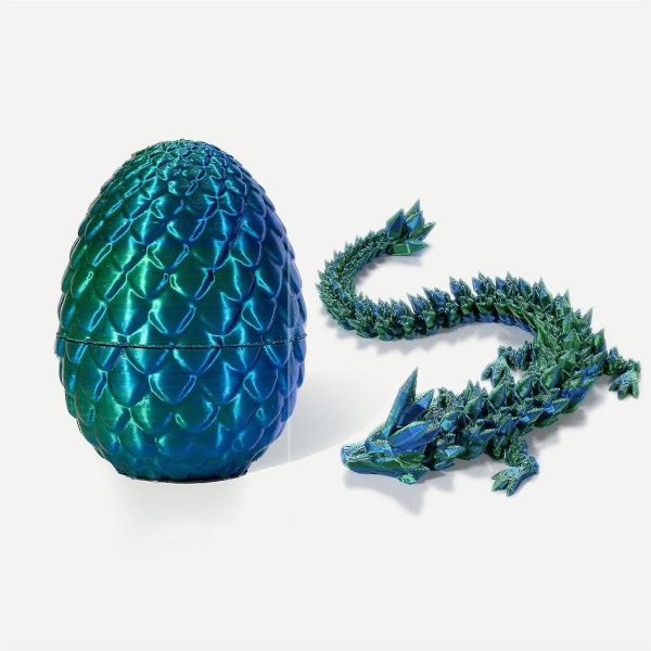 2024 3D-tryckt ledad drake med drakeägg 3 drake kristalldrake fidgetleksak
