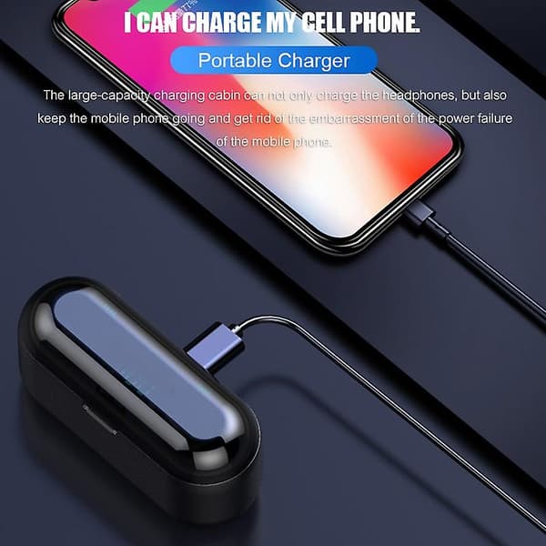 F9 Tws Trådlösa Hörlurar Bluetooth Hörlurar Sport Hörlurar Brusreducering Touch Control Stödjer Ios Android Telefon Hd Samtal（Vit）