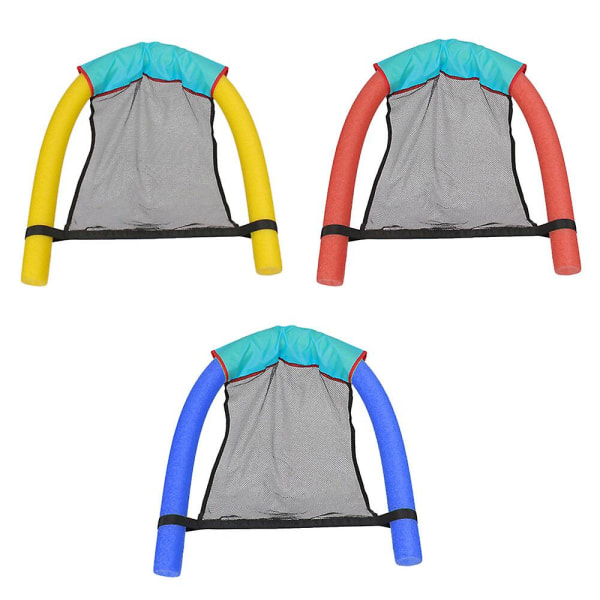 Oppblåsbar flytende seng Sammenleggbar praktisk vannhengekøye（blå）