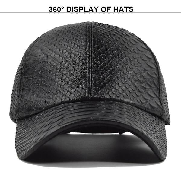 Imiteret krokodillelæder baseball cap europæisk og amerikansk baseball cap husholdningslæder par hat buet skygge hat solskærm kasket lys boa