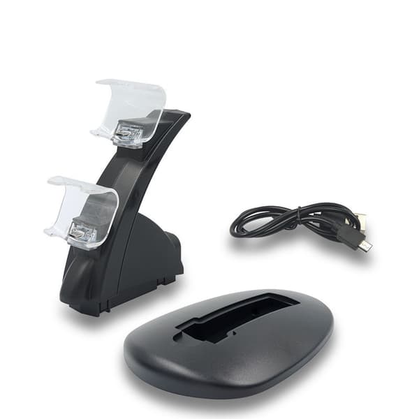 Ladestasjon Micro USB-laderstativ for PS4/slim/pro Gamepad-kontrollerhåndtak Ladestasjon