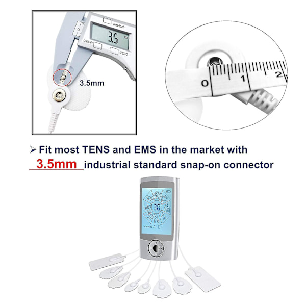 4 stk. Tens-elektrodepuder, udskiftningspuder til Tens-enhed, Tens-elektrodepuder