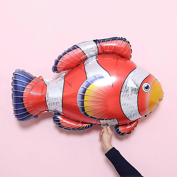 8 st Tropiska Fiskar Ballonger Aluminiumfolie Havs Djur Ballonger för Sommar Strand Tropiskt Tema Fest Födelsedag Dusch Bröllop Fest Dekorationer