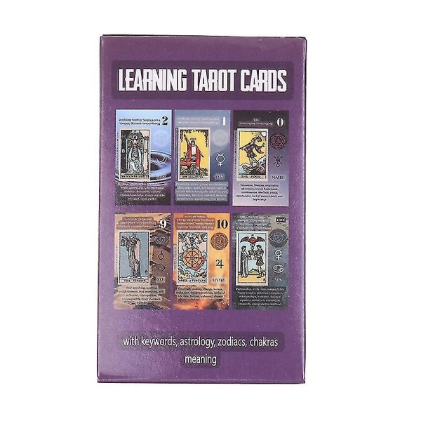 Nytt lærende tarotkortspill brettspill engelske spillkort med pdf-veiledning