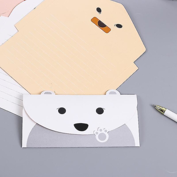 Söta vackra djur tecknad design brevskrivande brevpapper