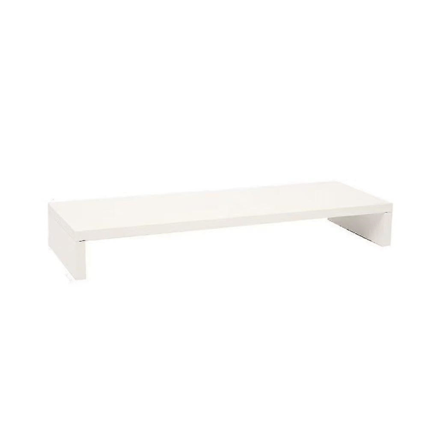 Træskærmforhøjelse, skærmstativ, bærbar computerstativ, pc, tv, til hjemmekontoret, 30 * 10 * 8 cm, hvid