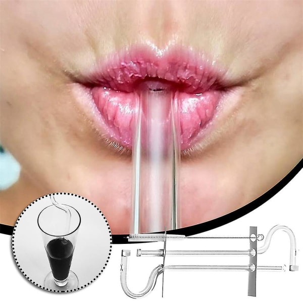 Uudelleen käytettävä lasillinen juomapilli, huilutyylinen muotoilu pillit kupin korvaavat huulet vaakasuunnassa