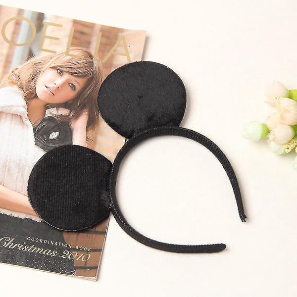 Söt flicka Mickey Mouse prickmönster rosett öra hårband hårbåge fest accessoar