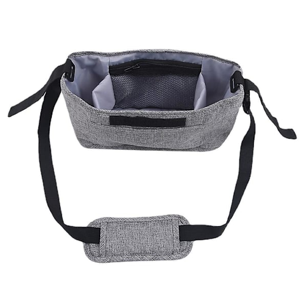 Baby Stroller Organizer Bag Mummy Diaper Bag Hook Baby Carriage Large Capacity Travel Wet Bags Stroller Accessories Cup Holder grå