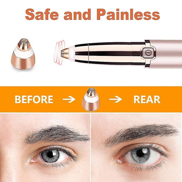 Feilfrie 4 stk erstatningshoder som er kompatible med smertefri øyenbrynfjerner for kvinner