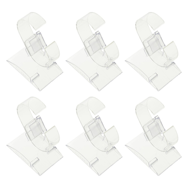 6 st Klar Smyckestativ Armband Display Stativ Akryl Urhållare Smyckestativ Armband Cuff Display Stativ Bangle Cuff Hållare