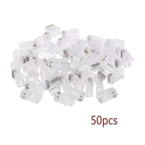 50 stk/pakke Stranded 10p10c netværkskabelstik Rj48 krystalstik modulær gratis forsendelse