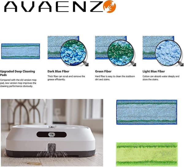 Vaskbare moppeputer for iRobot Braava Jet M6 - 2-pakning