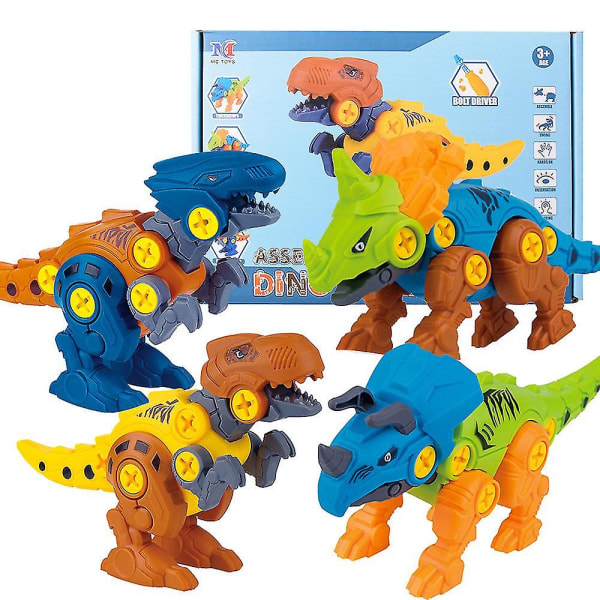 Børns Take Apart Dinosaur Legetøj Diy Dinosaur Byggelegetøjssæt Puslespil Legetøj Gaver til børn (Uden æske)