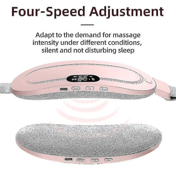 Usb Elektrisk Värmebälte Menstruations Midja Värmeplatta Massage Period Smärta Lindring Kramper