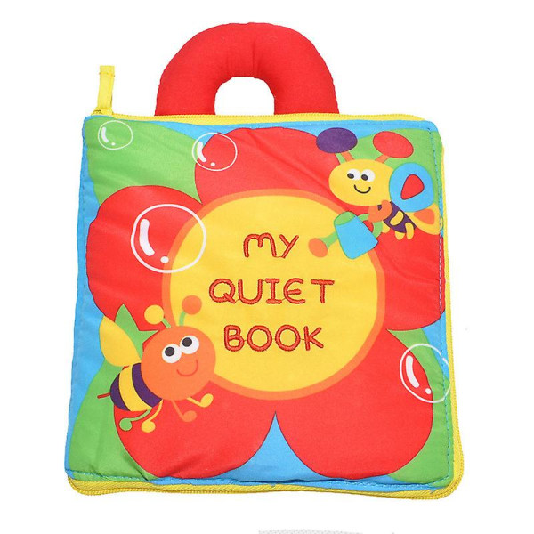 Baby klud bog Blød baby klud bøger tidligt lærende børn bog legetøjsgave 1 stk.（E）