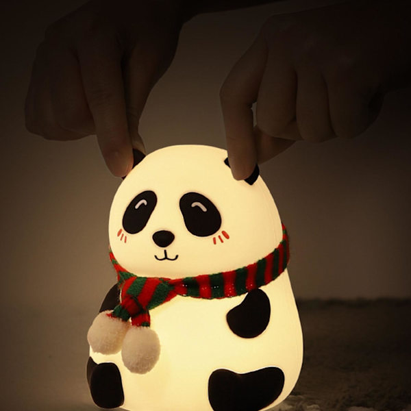 Mini Djur Silikon Ljus USB Laddning Färgglad Klappa Nattlampa Led Cartoon Nattlampa