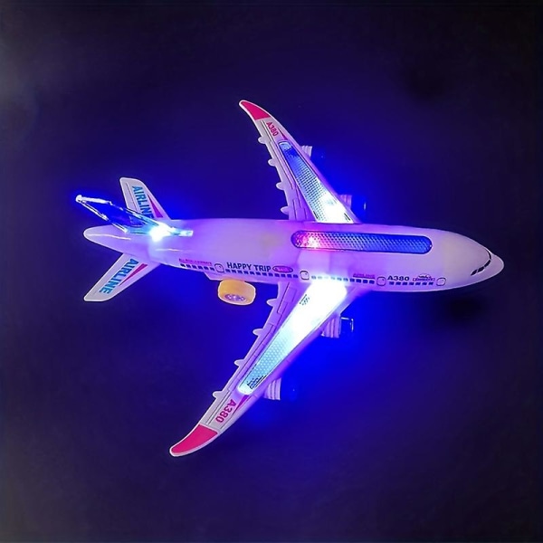 Airplane Electric Universal Music Light Super cool børns lysende legetøjsfly