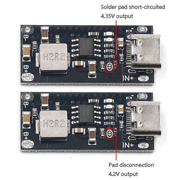 Type-c USB-indgang Høj strøm 5v Polymer Ternary Lithium Batteri Opladningsmodul