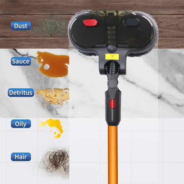 Elektrisk moppehoved til Dyson V7 V8 V10 V11 V15 støvsuger, våd og tør Dyson moppe og moppebørste