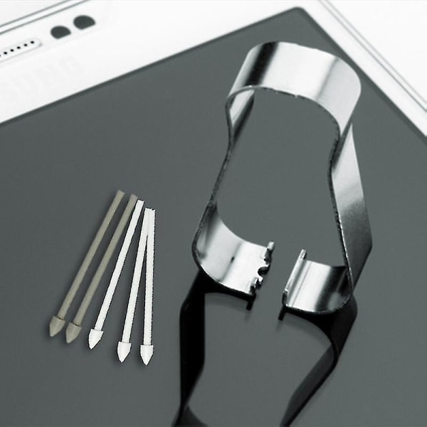 1 set kynäkärjet Kannettava vaihto metallipidikkeellä Stylus S -kynän kärjet täyttötyökalu Yhteensopiva Samsung Tab 6/7 Huomautus 10/20（1）