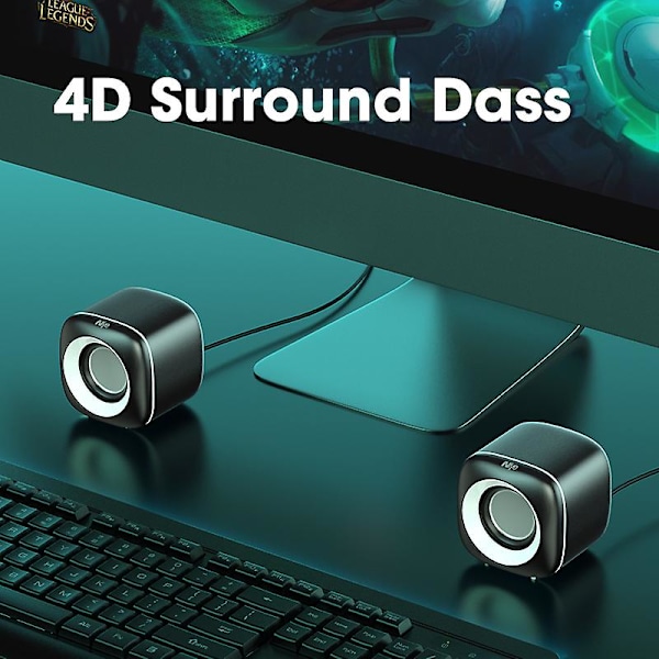 Datorhögtalare Stereo Deep Bass Sound Box Högtalare För PC Laptop Musikspelare Subwoofer Multimedia Högtalare Inte Soundbar