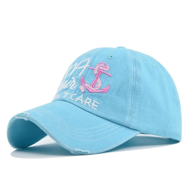 Anchor Broderi Basebollkeps Boa Broderi Basebollkeps Brev Broderi Hatt Retro Peaked Hatt