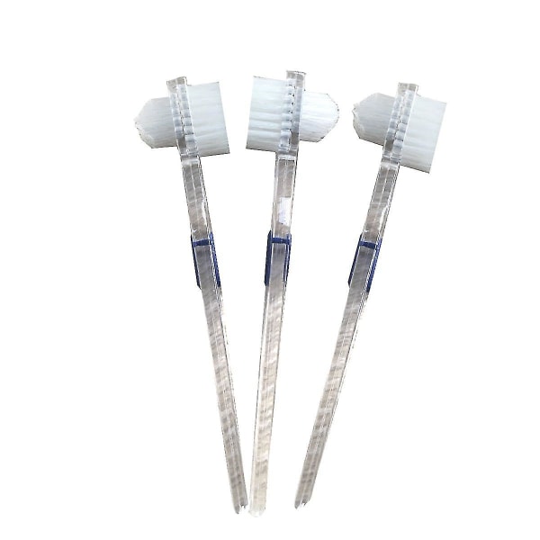 3-pack protesborste Rengöringsverktyg för löständer Dubbelsidig tandborste