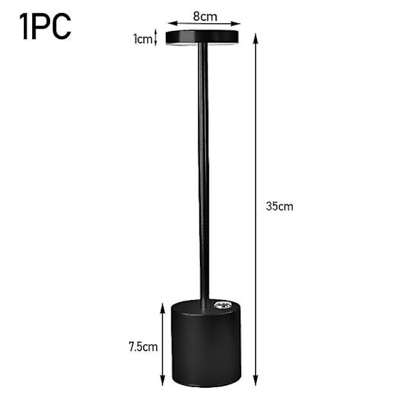 Led Touch Bordslampa Trådlös Bärbar Läslampa Usb Dimbar Nattlampa För Bar/Restaurang/Hotell/Sovrum Atmosfär Dekor
