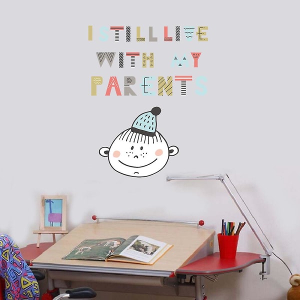 Wabjtam-mærkat,farverige ord-vægklistermærker, kreativ vægkunst Del Discover Dream Imagine Vinyl-klistermærke til børn Klasseværelse Legeværelsesindretning