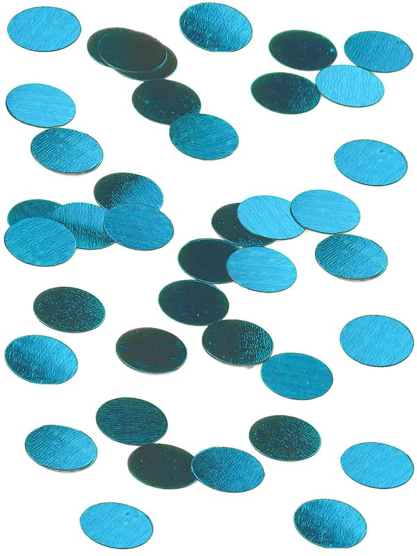 Turkos rund bords konfetti 1,2 cm