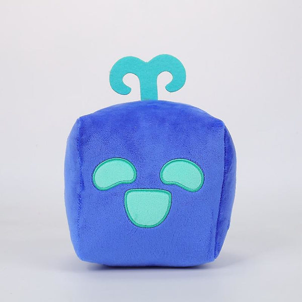 Blox Fruits Game Peripheral Fruit Leopard Print Box Plyschleksak Lila Box Docka（15cm，Square Blue Mouth Box 165g）
