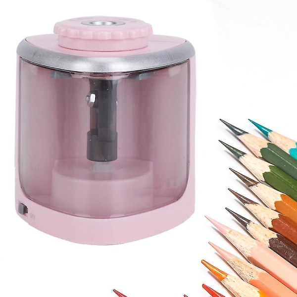 Elektrisk blyantspisser Kreativ student automatisk blyantspisser Blyantspisser (rosa)