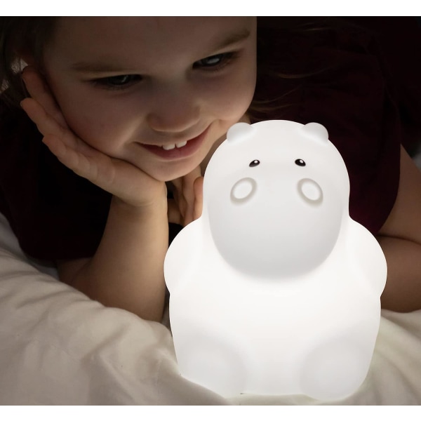 Kids Night Light, Silicone Nursery Light for Baby and Toddler, Squishy Night Light for Kids Room, Animal Night Lights for Girls and Boys, Kawaii Lamp,