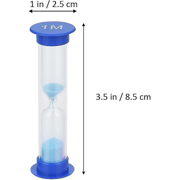 Färgglada Sandtimmar 6st, 30sek / 1min / 2min / 3min / 5min / 10min - Små Färgglada Sandtimmar, Sandtimmar Timer, Borsta Tänderna, Sandtimmar För Barn