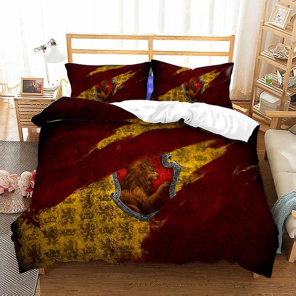 3D Digitaltryck Hogwarts Hemtextil Sängkläder Tredelad Set HL24 180*200cm -ZHENV（180*200cm）