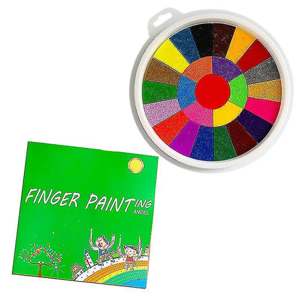 Funny Finger Painting Kit Finger Tegneleker 40 Side Tegnebok Finger Paint Julegaver 10ml（B）